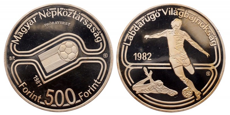 Football Világbajnokság 500 forint 1981 PP Pénztervezet